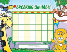 Jungle breaking the habit chart color - Pediatric Dentist in Keller, Fort Worth and Southlake, TX - Bridget McAnthony, DDS