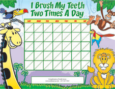 Jungle brushing chart color - Pediatric Dentist in Keller, Fort Worth and Southlake, TX - Bridget McAnthony, DDS